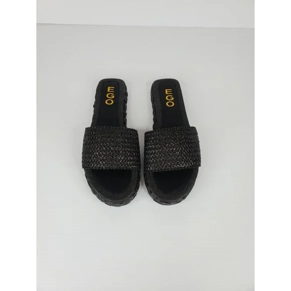 EGO Beach Bums Woven Sliders in Black Size 7 - Picture 4 of 9